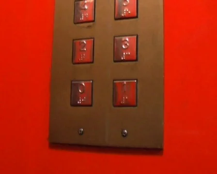 Italy - red old elevator (series 1/3) Stock Footage 63753