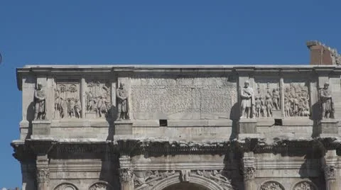 Italy Rome ,Arch of Constantine. Video stock 12359275