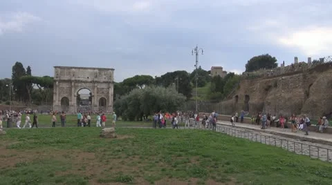 Italy Rome ,Arch of Constantine. Video stock 12412090
