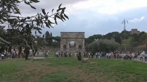 Italy Rome ,Arch of Constantine. Video stock 12412434