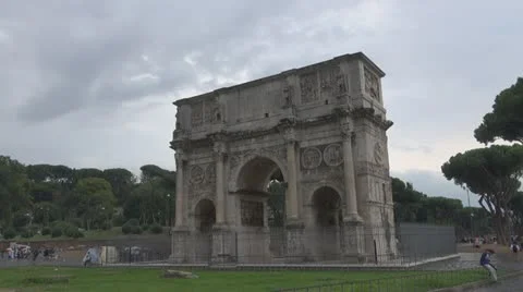 Italy Rome ,Arch of Constantine. Video stock 12418017