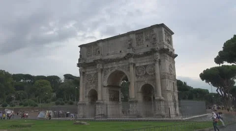 Italy Rome ,Arch of Constantine. Video stock 12418183