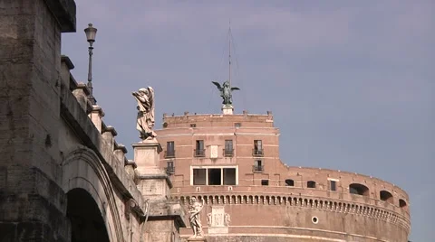 Italy, Rome, Castel Sant'Angelo Stock Footage