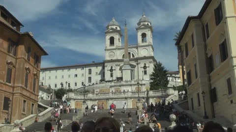 Italy Rome Piazza Spanich. Stock Footage 12426234