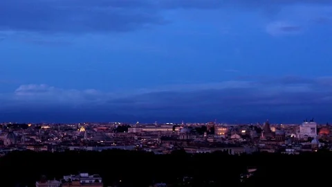 Italy, Rome skyline, time lapse Stock Footage 116779907