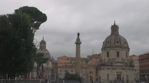 Italy, Rome .Trajan's Column. Stock-Footage 12432545
