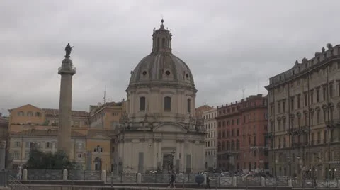 Italy, Rome .Trajan's Column. Stock-Footage 12436983