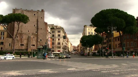 Italy - Rome - View to Via Cavour Видео 47481806