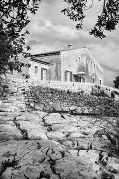 Italy, Sicily, countryside (Ragusa Province), typical stone sicilian house Stock Photos