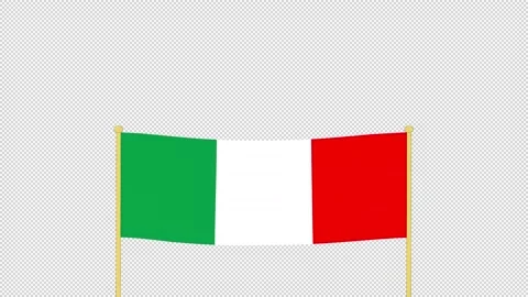 ITALY Simple Animated Flag Video stock 162832797