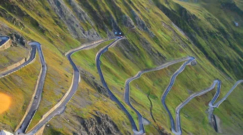 Italy Stelvio Pass Stock Footage 30487437