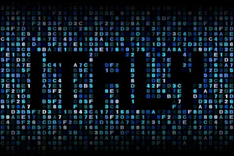 Italy text on hex code illustration Stock-Illustration