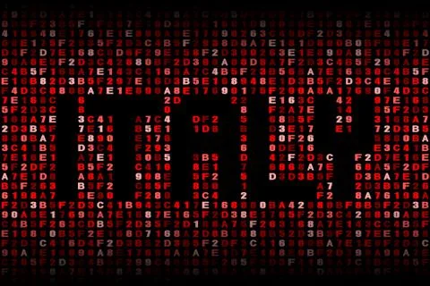 Italy text on hex code illustration Stock Illustration