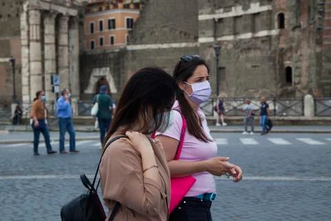 Italy tourists return Stock Photos