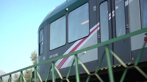 Italy train transit driving handheld Stock Footage 77050248