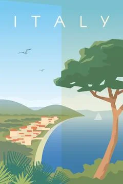 Italy. Vector poster. Stock Illustration
