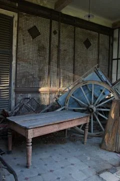 Italy: Warehouse of old objects. Stock Photos
