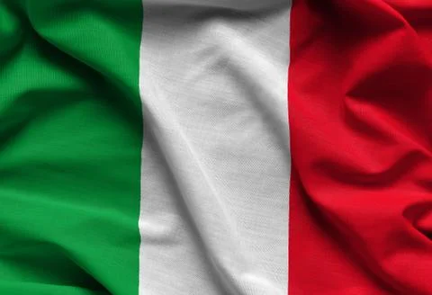 Italy Waving Flag Stockfoto's