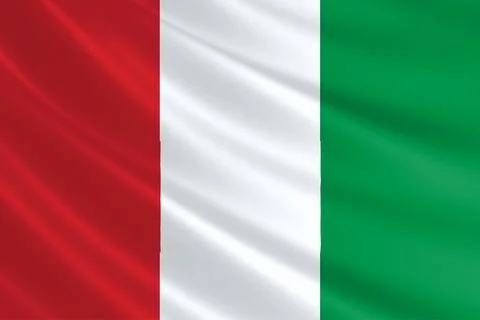 Italy wavy flag Stock Illustration