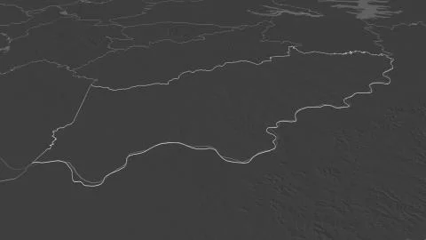 Itapa, Paraguay. Bilevel elevation map with surface waters イラスト素材