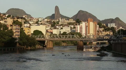 The Itapemirim River in Cachoeiro de Itapemirim, Brazil Stock Footage 317794635
