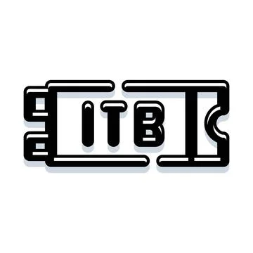 Itb hard drive memory storage computing technology icon Stock Illustration