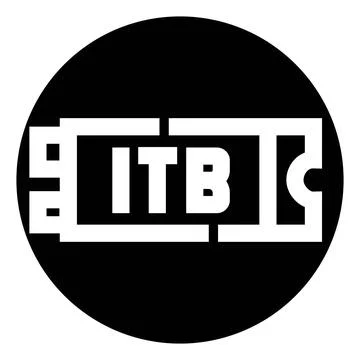 Itb logotype in a black circular emblem Stock Illustration