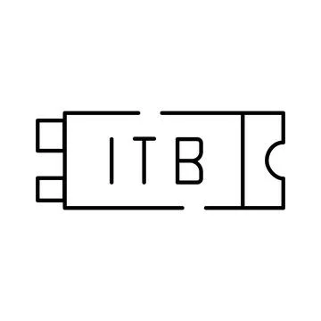 Itb storage capacity hard drive ssd icon Illustrazione stock