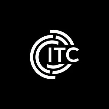 ITC letter logo design. ITC monogram initials letter logo concept. ITC letter Illustration