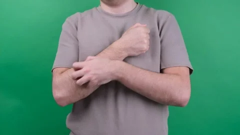 Itching arm Stock Footage 264957082