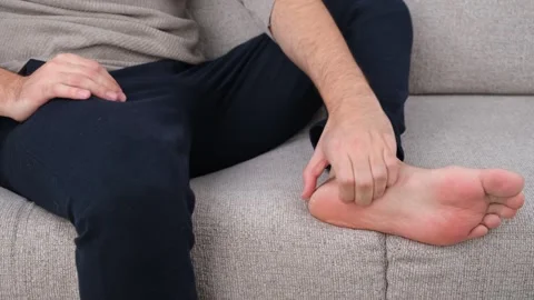 Itching foot disease Stock Footage 260171801