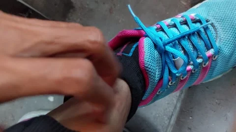 Itchy ankles, scratching a lot Stock Footage 262500735