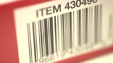 Item Barcode SKU Scan Alternate Angle Stock Footage 8562228
