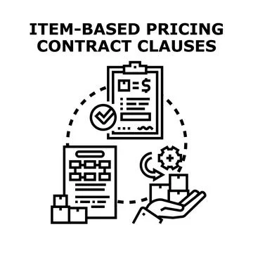 Item based pricing contract clauses document management イラスト素材