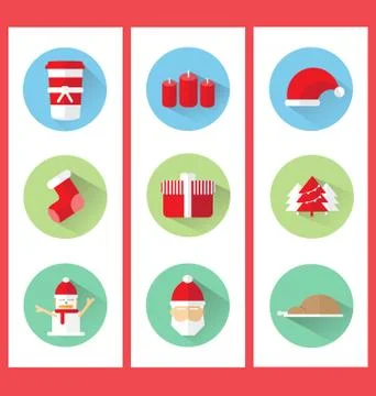 Item for christmas flat Stock Illustration