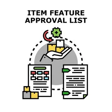 Item feature approval list concept vector illustration イラスト素材