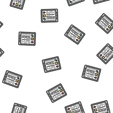 Item list report vector seamless pattern Stock Illustration
