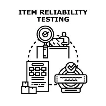 Item reliability testing and product quality assurance process イラスト素材
