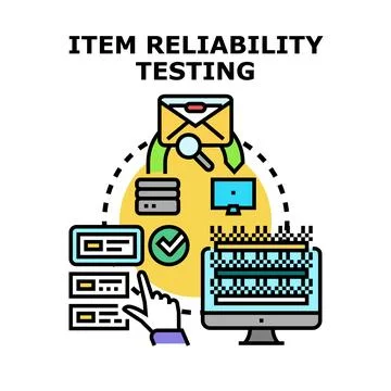 Item reliability testing process with data analysis イラスト素材