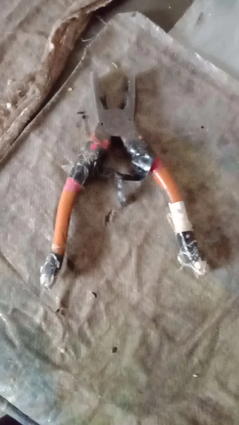 This item used for cutting the electric wire Stock Footage 322039344