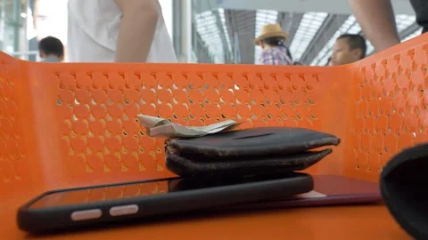 Items In Airport Tray Stock Footage 120547413