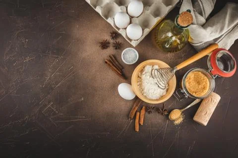 Items and ingredients for baking Stock Photos