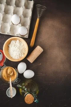 Items and ingredients for baking Stock Photos