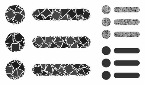 Items Composition Icon of Rugged Parts 스톡 일러스트
