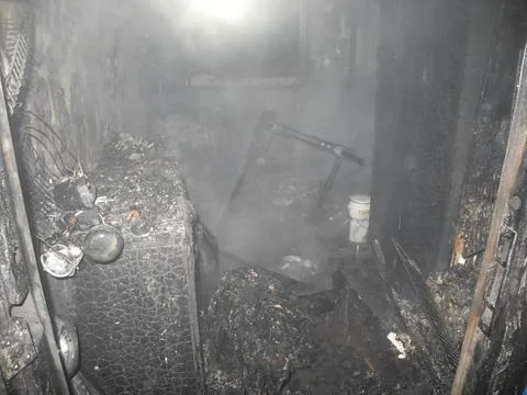 Items destroyed by fire Stock Photos