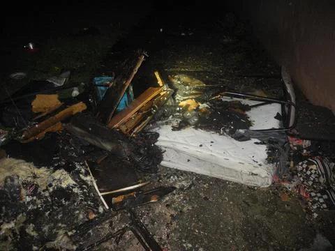 Items destroyed by fire Stock Photos