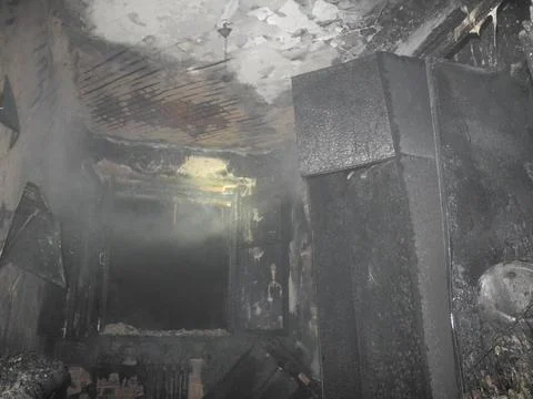 Items destroyed by fire Stock Photos