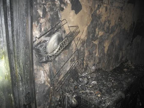 Items destroyed by fire Stock Photos