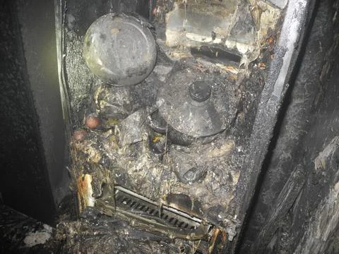 Items destroyed by fire Stock Photos