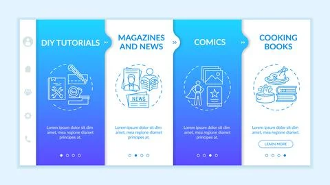Items of digital archive onboarding vector template Ilustración de archivo